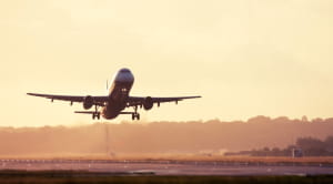 flight taking off at airport